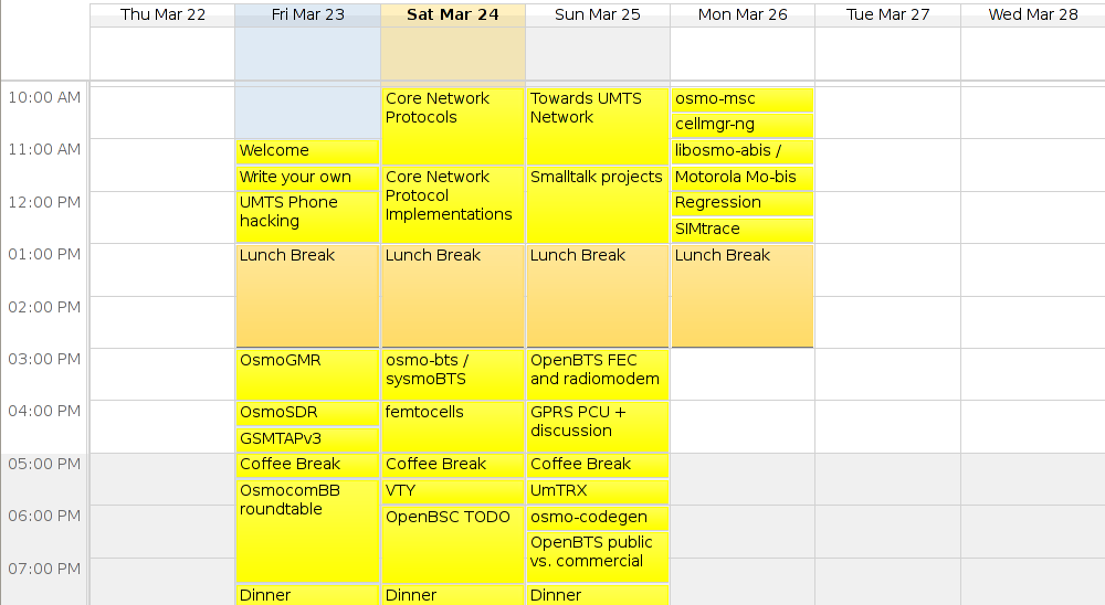 Overview of Schedule