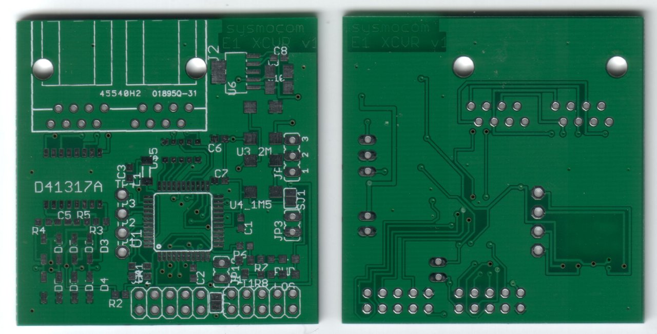 PCB scans of front and back side