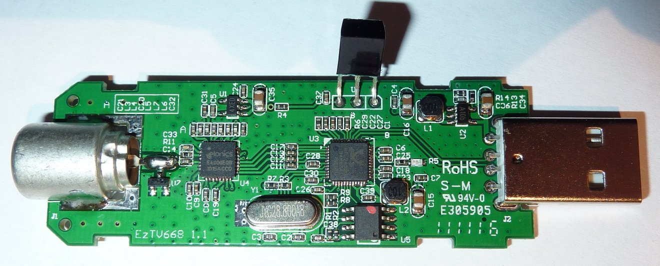 top view of the ezcap PCB
